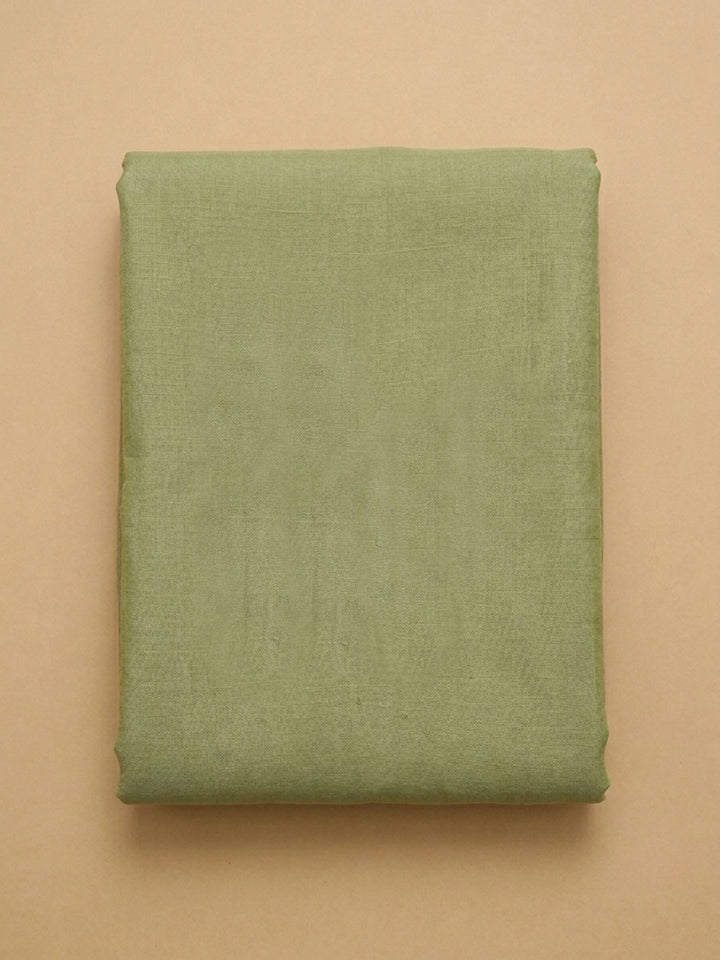 Pista Green Embroidered Chanderi Unstitched Suit &amp; Pant With Chanderi Dupatta