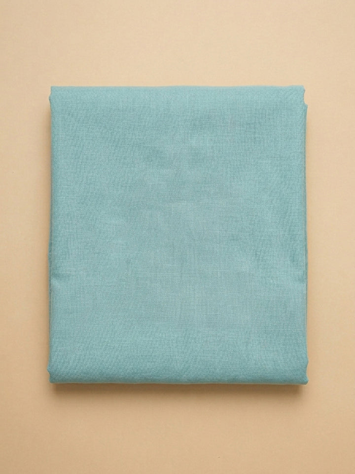 Sea Green Embroidered Chanderi Unstitched Suit &amp; Pant With Chanderi Dupatta