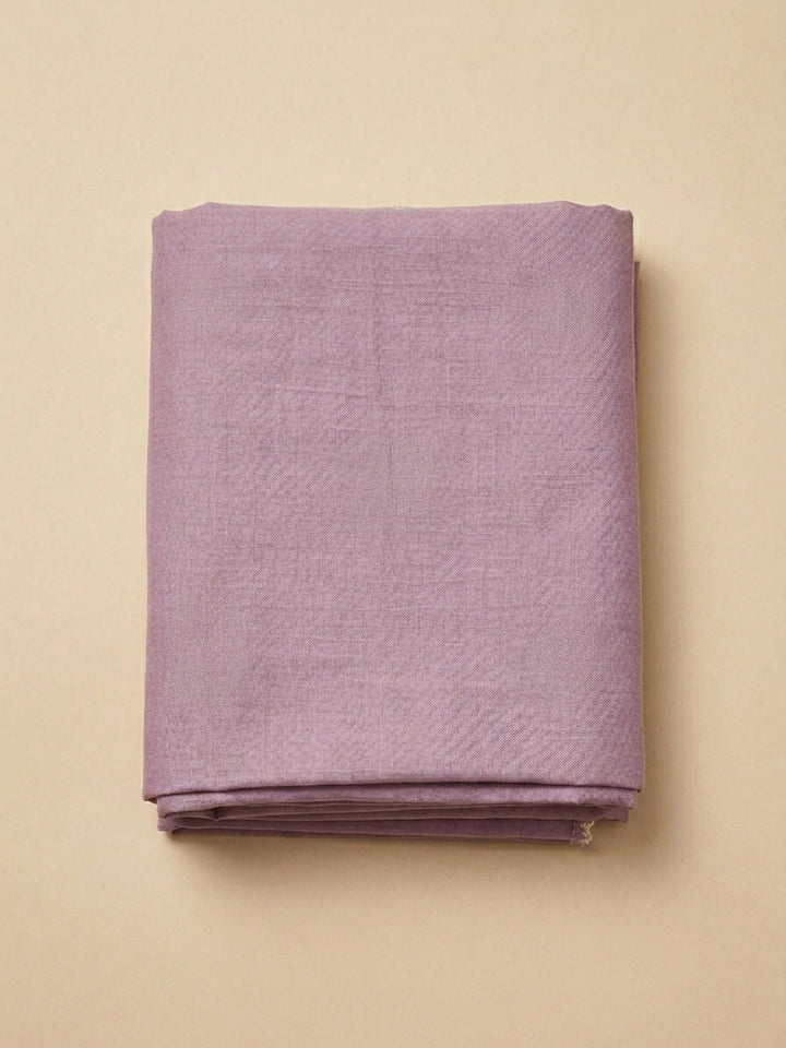 Lavender Embroidered Chanderi Unstitched Suit &amp; Pant With Chanderi Dupatta