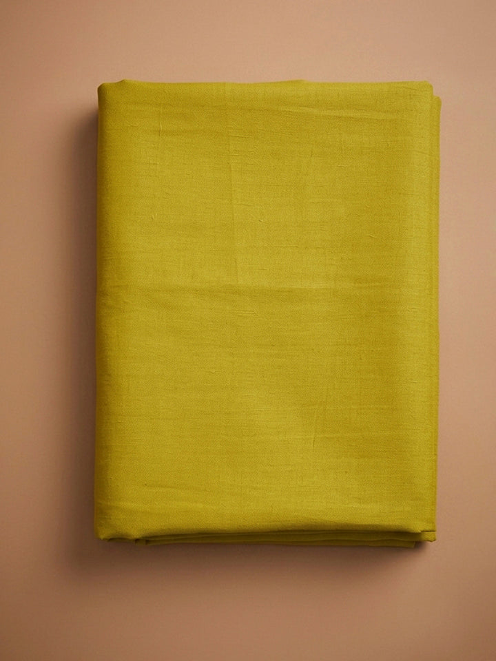 Yellow Embroidery Cotton Blend Unstitched Dress Material
