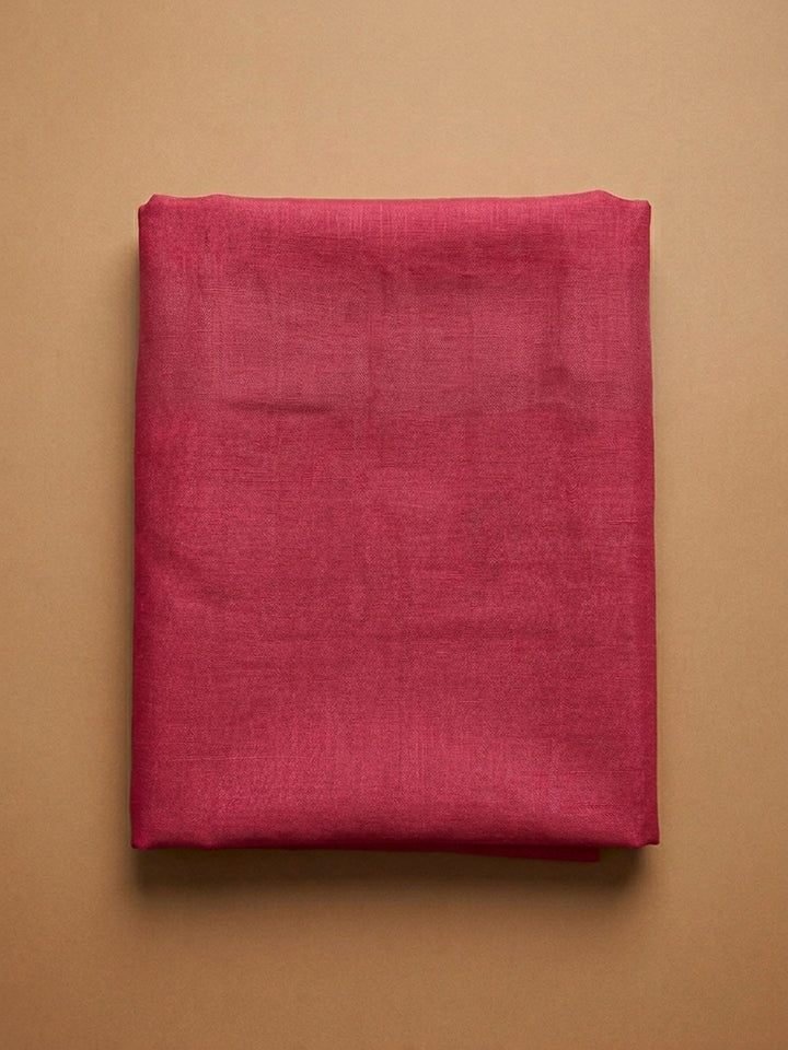 Dull Pink Embroidery Chanderi Unstitched Dress Material
