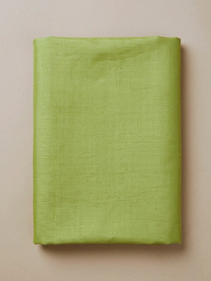 Pista Green Embroidery Chanderi Unstitched Dress Material