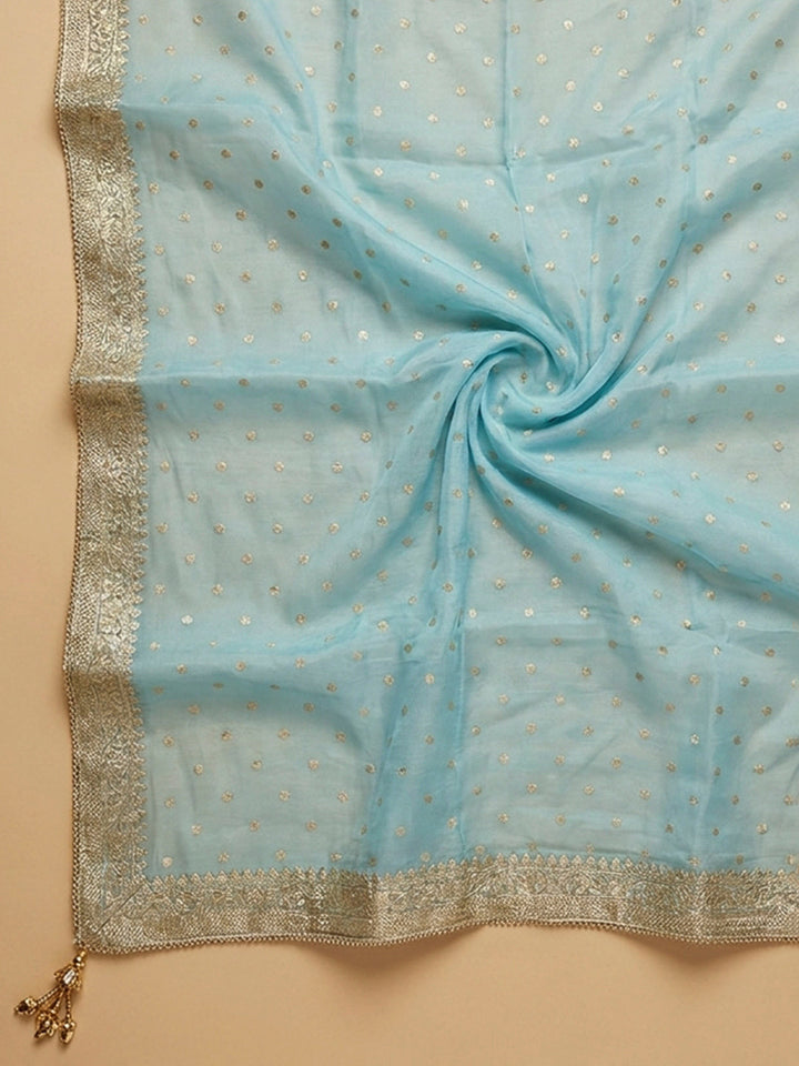 Firozee Embroidery Chanderi Unstitched Dress Material