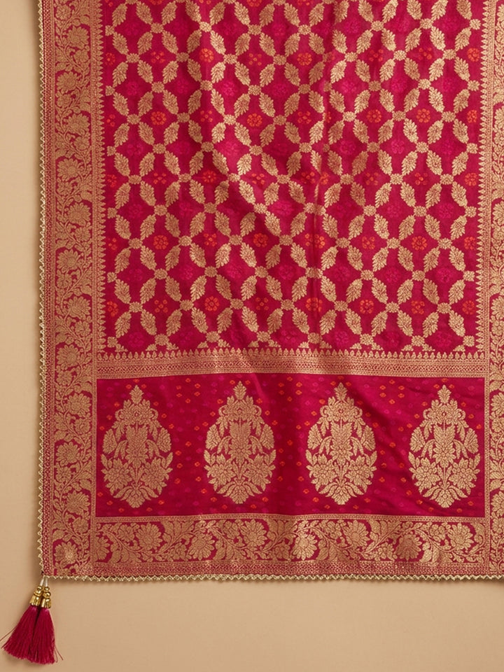 Firozee Embroidery Chanderi Unstitched Dress Material