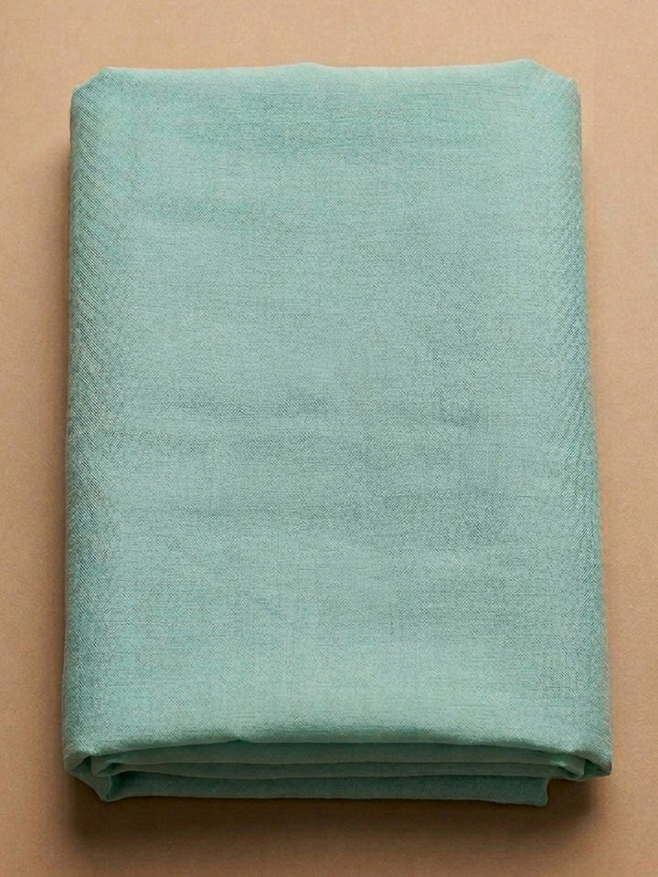 Sea Green Embroidery Chanderi Unstitched Dress Material