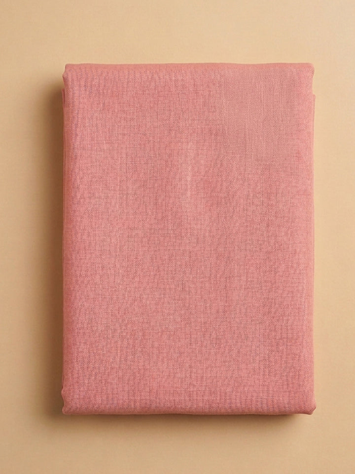 Peach  Chanderi Unstitched Dress Material