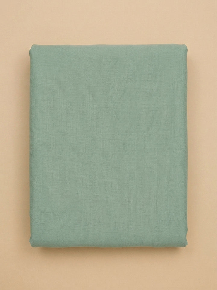 Sea Green  Chanderi Unstitched Dress Material