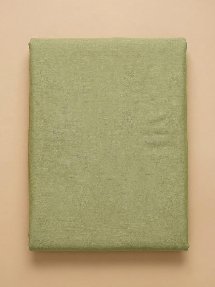 Pista Green Chanderi Embroidered Unstitched Dress Material