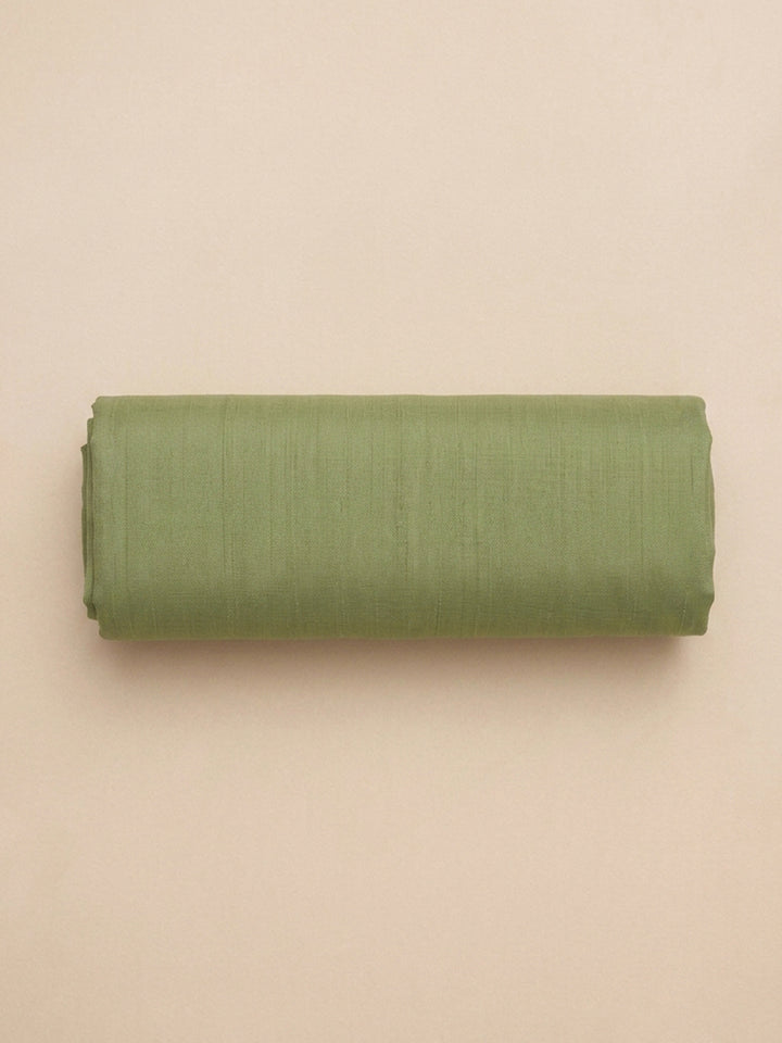 Pista Green  Chanderi Unstitched Dress Material