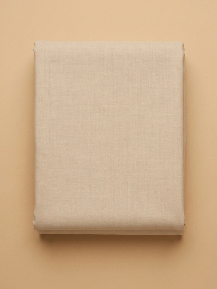 Beige  Chanderi Unstitched Dress Material