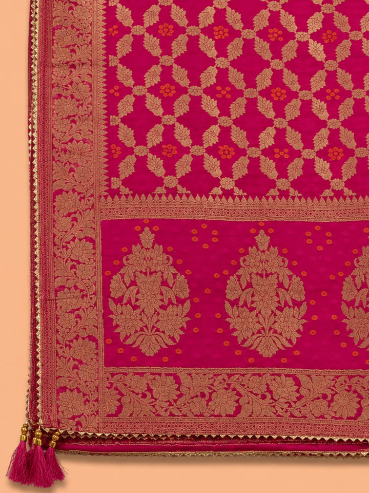 Firozee  Chanderi Unstitched Dress Material