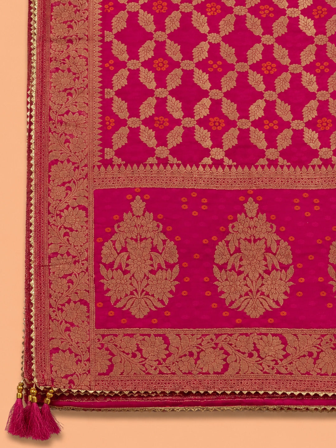 Lemon  Chanderi Unstitched Dress Material
