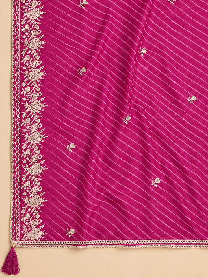 Rani  Chanderi Unstitched Dress Material