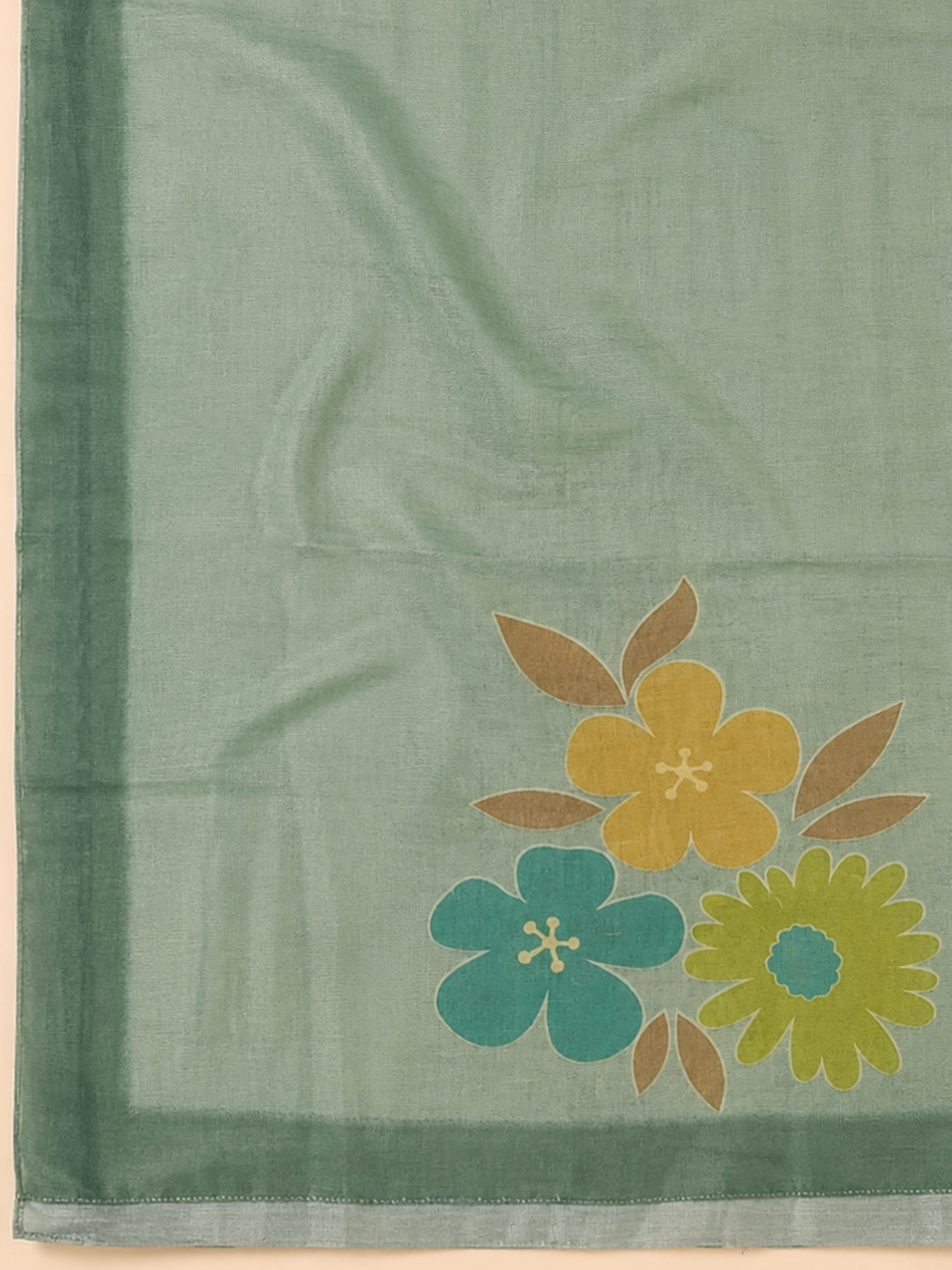 Aqua Green  Chanderi Unstitched Dress Material