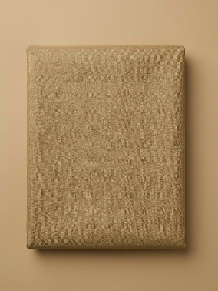 Beige  Chanderi Unstitched Dress Material