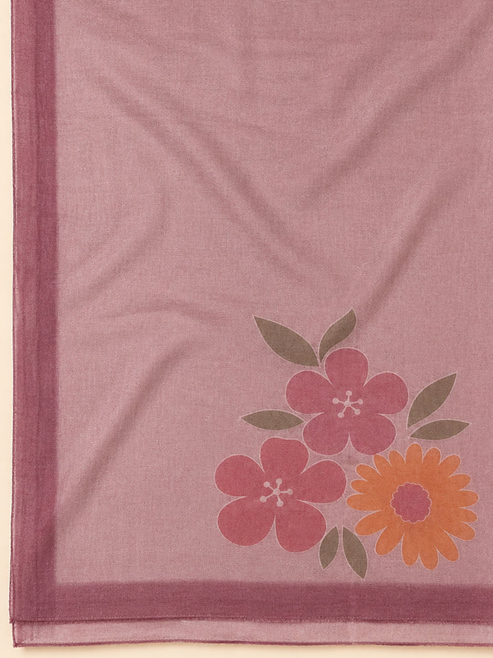 Onion Pink  Chanderi Unstitched Dress Material