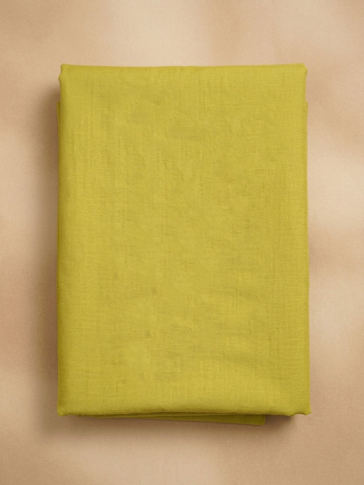 Yellow  Chanderi Unstitched Dress Material
