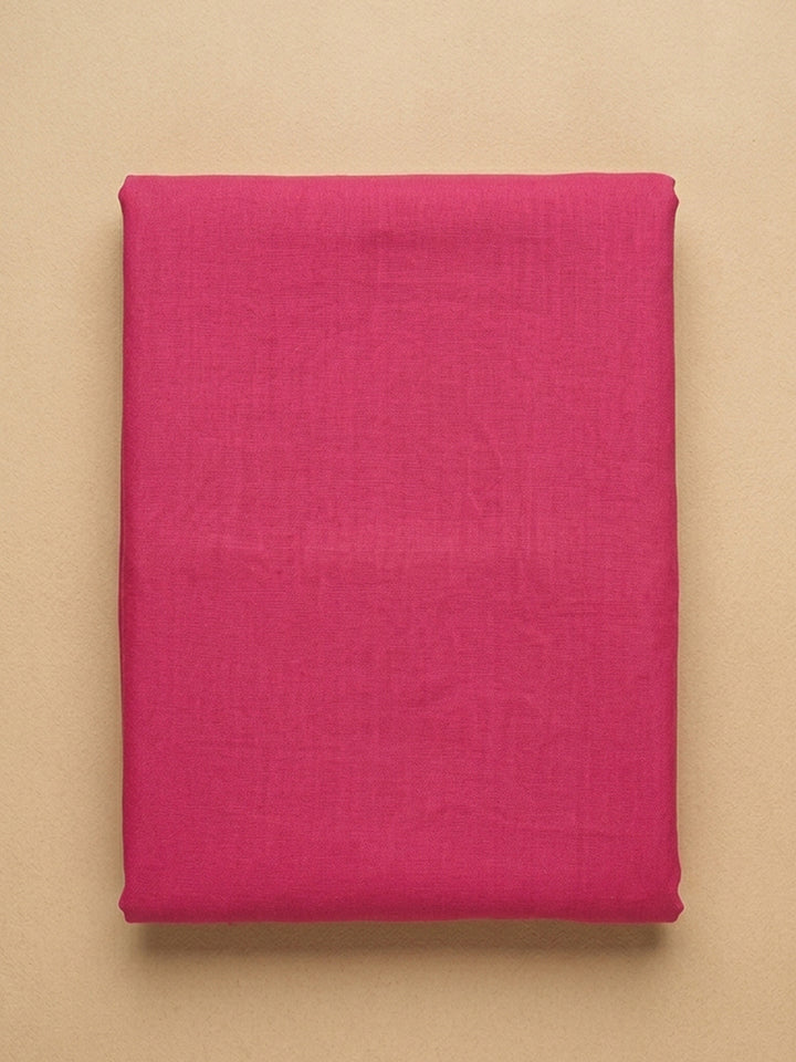Hot Pink  Chanderi Unstitched Dress Material