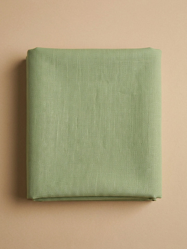 Pista Green Embroidery Linen Blend Unstitched Dress Material