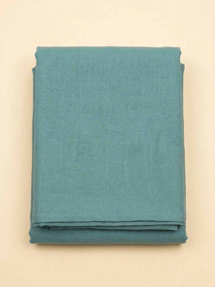 Aqua Blue Embroidery Chanderi Unstitched Dress Material