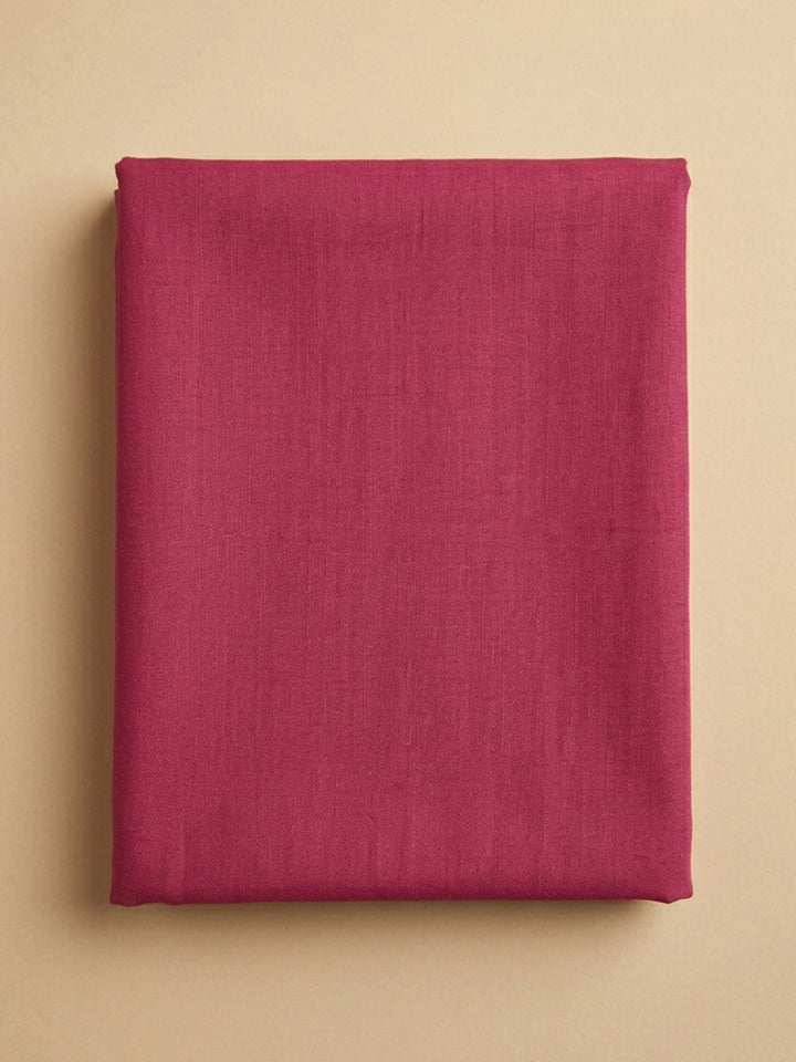 Pink Printed Cotton Blend Unstitched Suit &amp; Pant With Cotton Dupatta