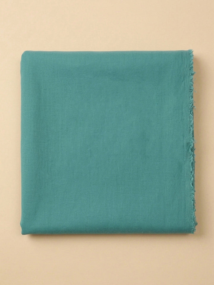 Rama Green Embroidered Chanderi Unstitched Suit &amp; Pant With Chanderi Dupatta