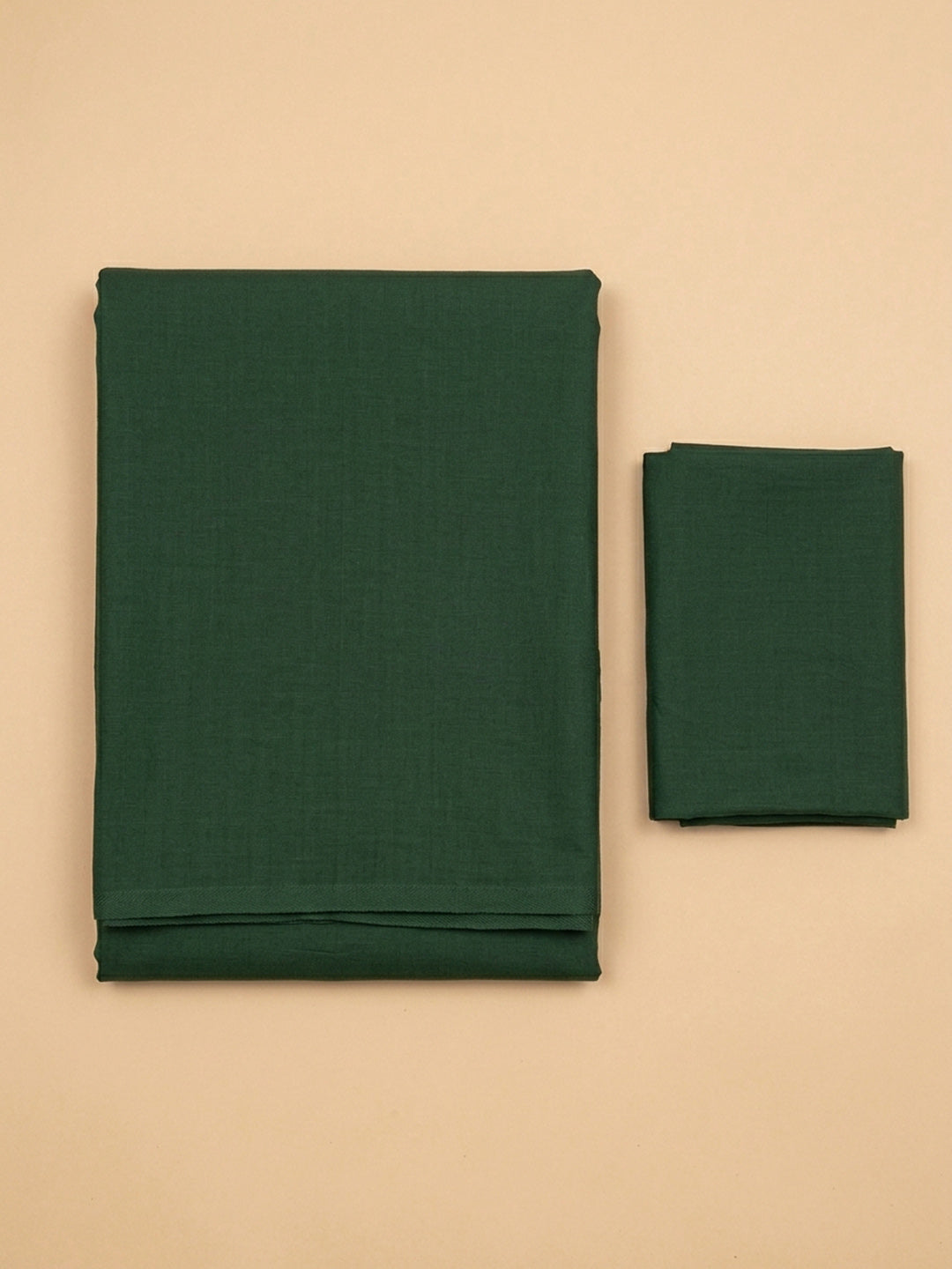 Bottle Green Embroidered Chanderi Unstitched Suit &amp; Pant With Chanderi Dupatta