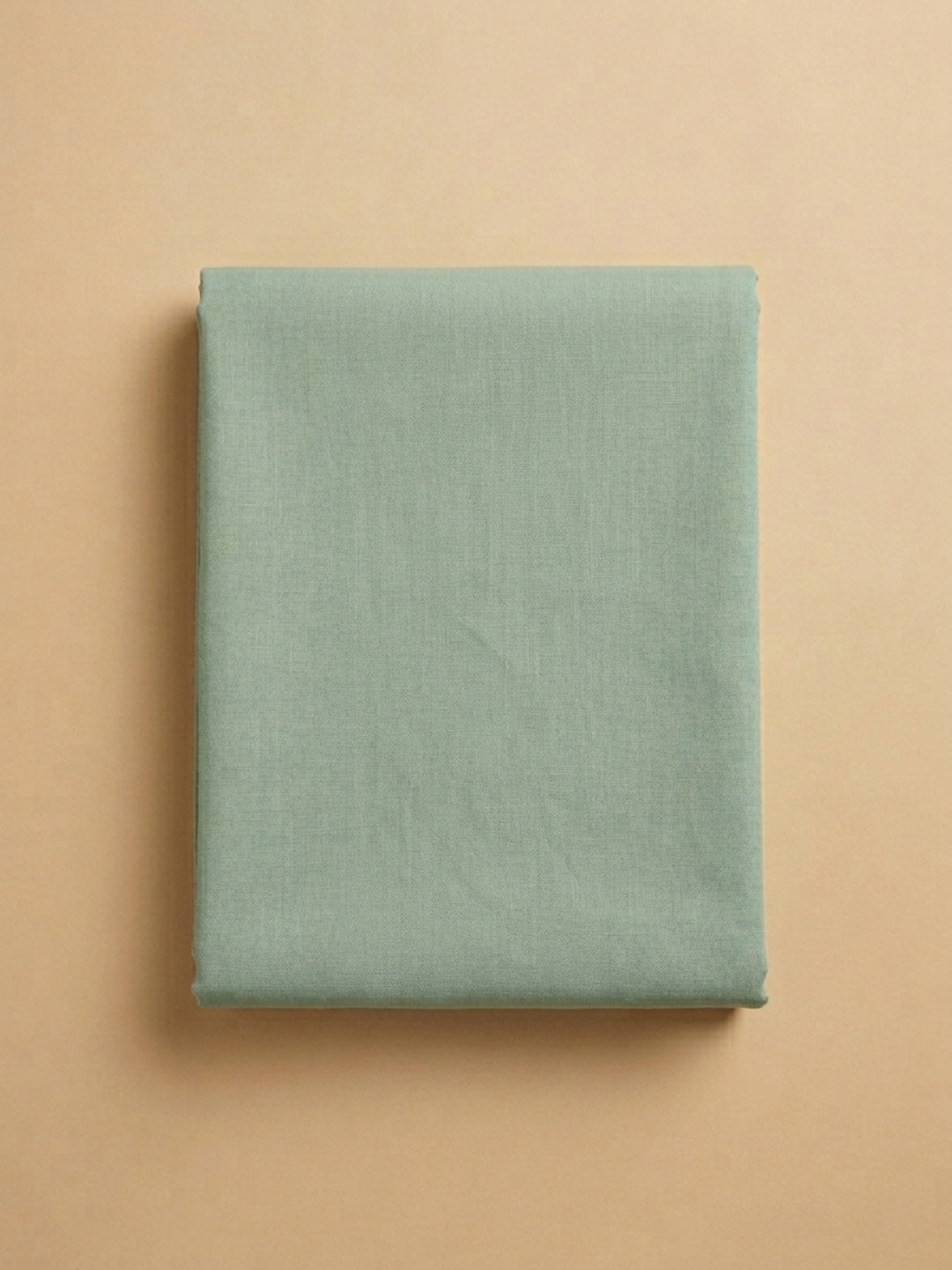 Aqua Blue Printed Linen Blend Unstitched Dress Material
