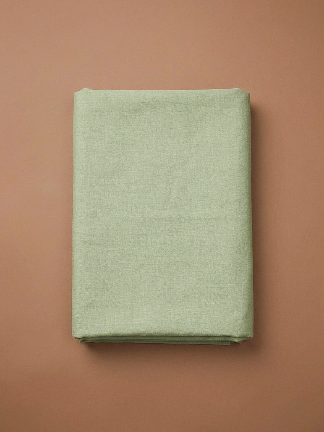 Pista Green Printed Linen Blend Unstitched Dress Material