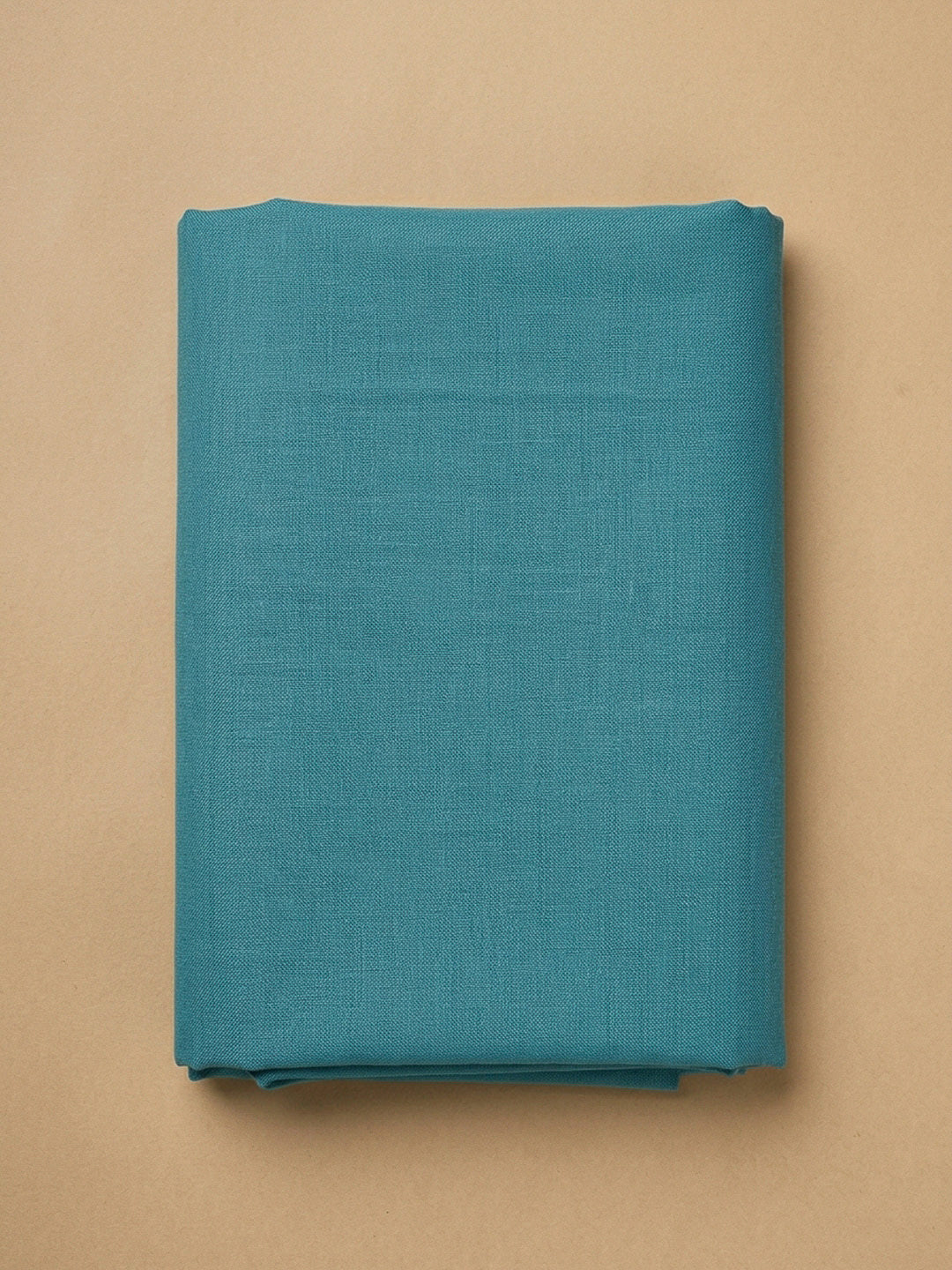 Sky Blue Printed Linen Blend Unstitched Dress Material