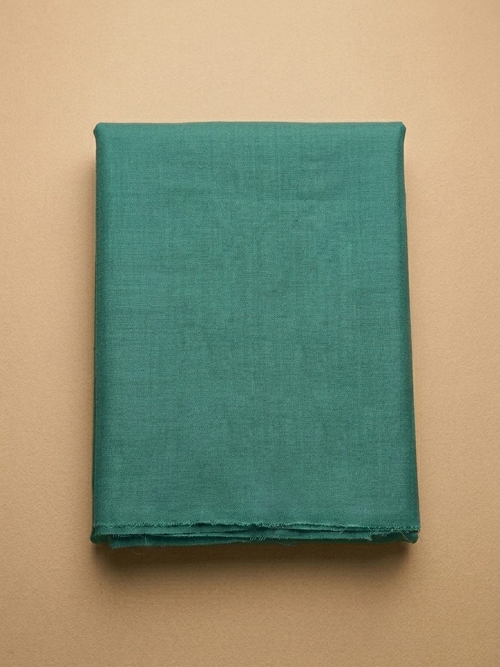 Rama Green Embroidered Chanderi Unstitched Suit &amp; Pant With Chanderi Dupatta