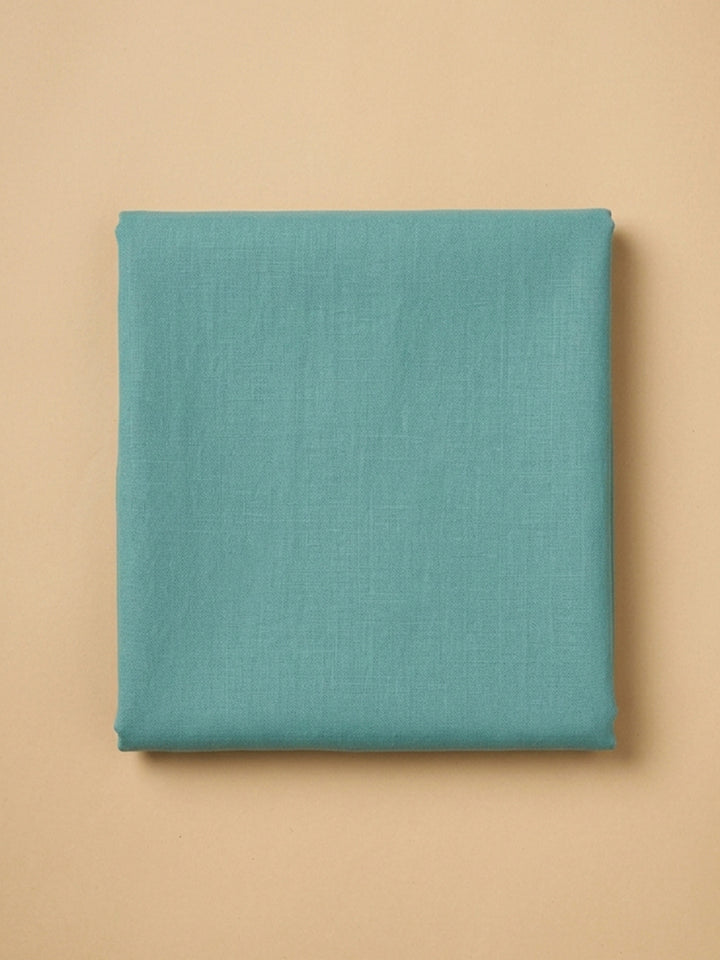 Sea Green Embroidered Chanderi Unstitched Suit &amp; Pant With Chanderi Dupatta