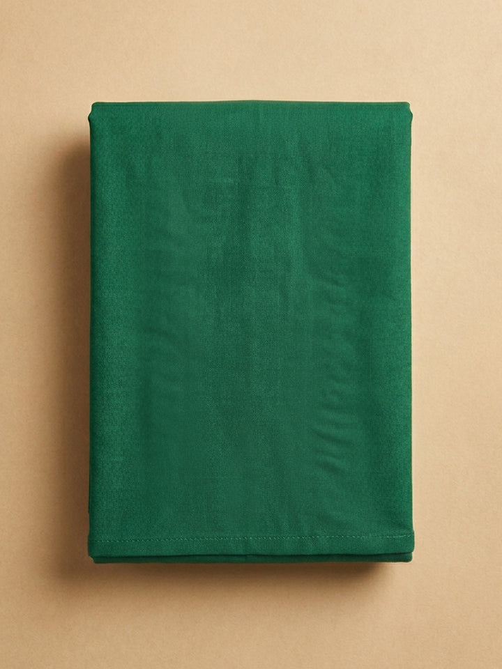 Green Printed Chanderi Unstitched Suit &amp; Pant With Chanderi Dupatta
