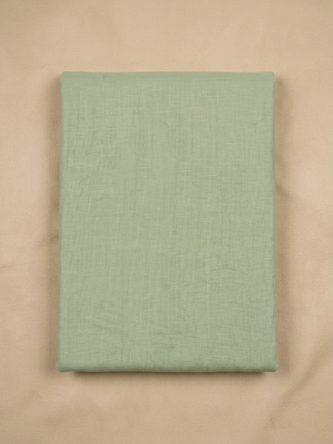 Pista Green Printed Linen Blend Unstitched Dress Material
