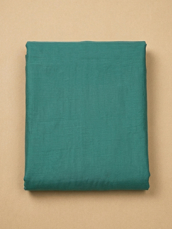 Rama Green Embroidery Chanderi Unstitched Dress Material
