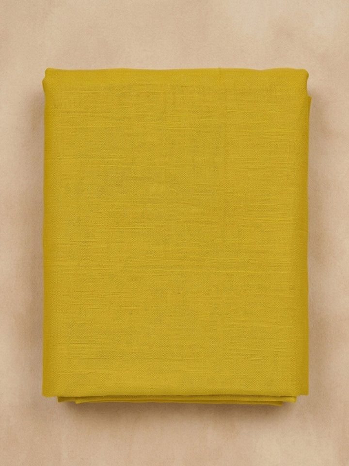 Yellow Embroidery Chanderi Unstitched Dress Material