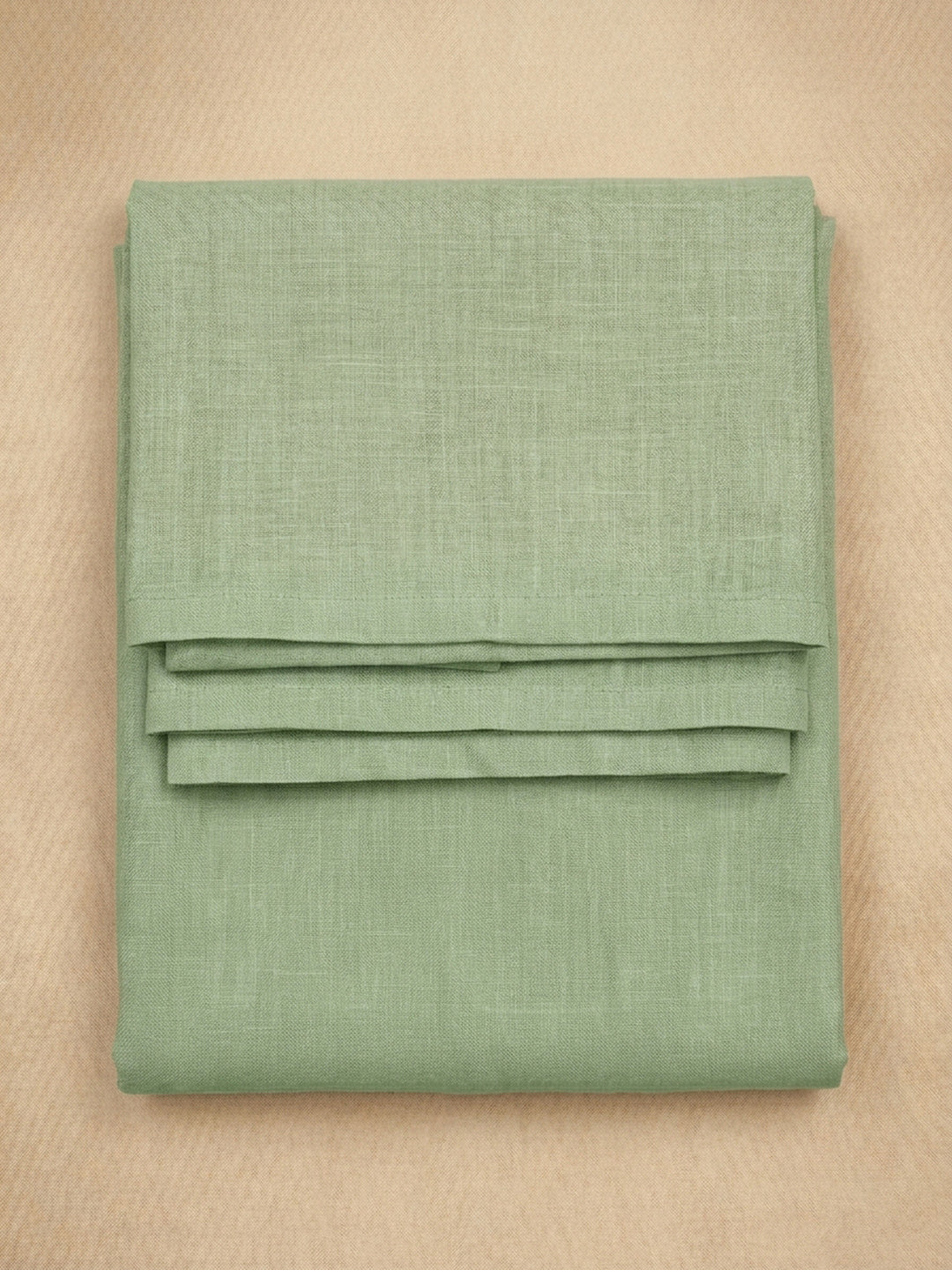 Pista Green Printed Linen Blend Unstitched Suit &amp; Pant With Linen Dupatta