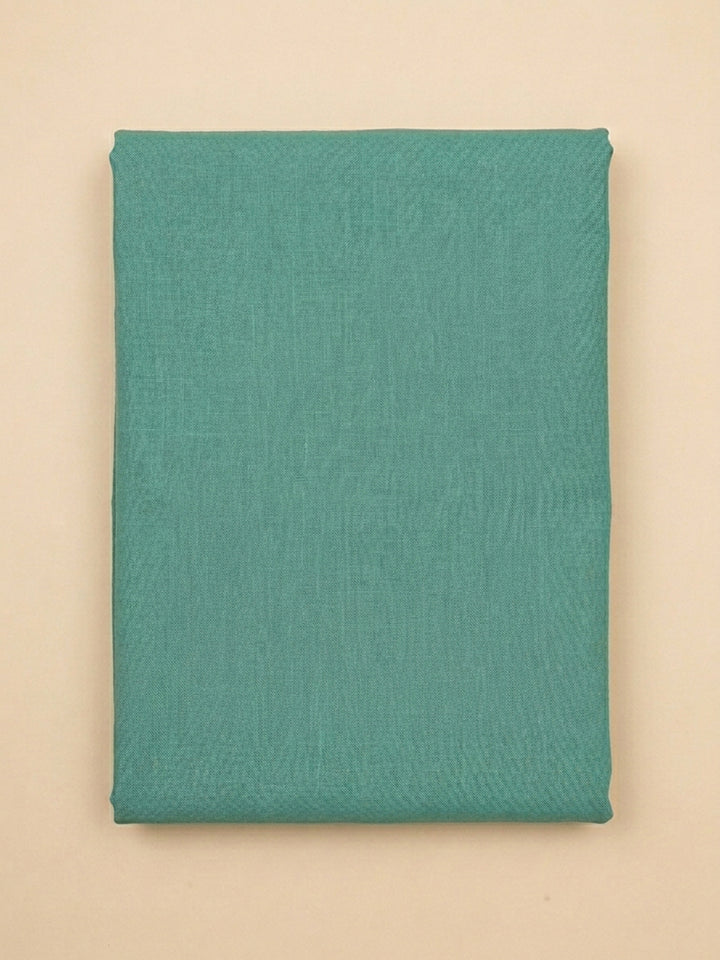 Rama Green Printed Linen Blend Unstitched Suit &amp; Pant With Linen Dupatta