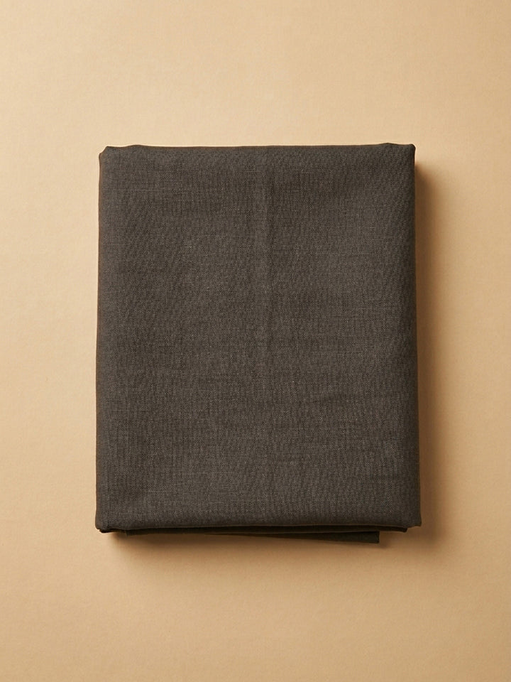 Grey Printed Linen Blend Unstitched Dress Material