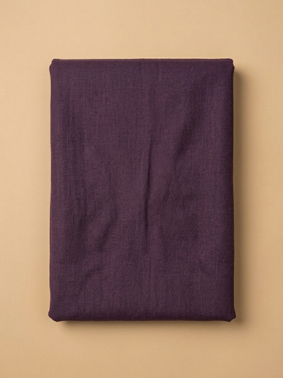 Purple Printed Linen Blend Unstitched Dress Material