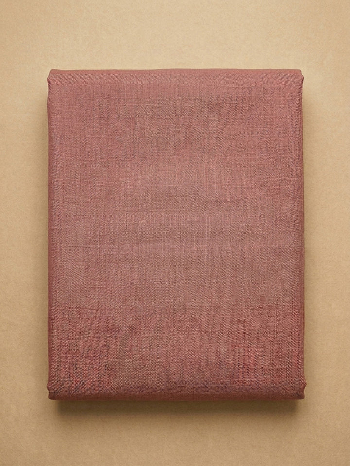 Dusty Pink Printed Chanderi Unstitched Dress Material
