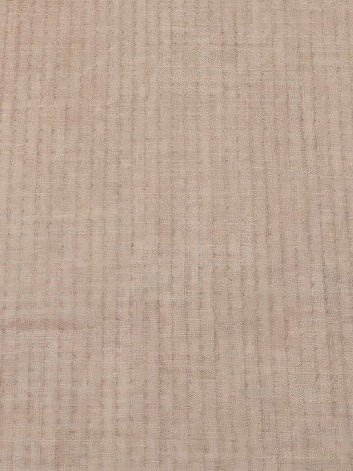 Beige Printed Linen Blend Unstitched Dress Material