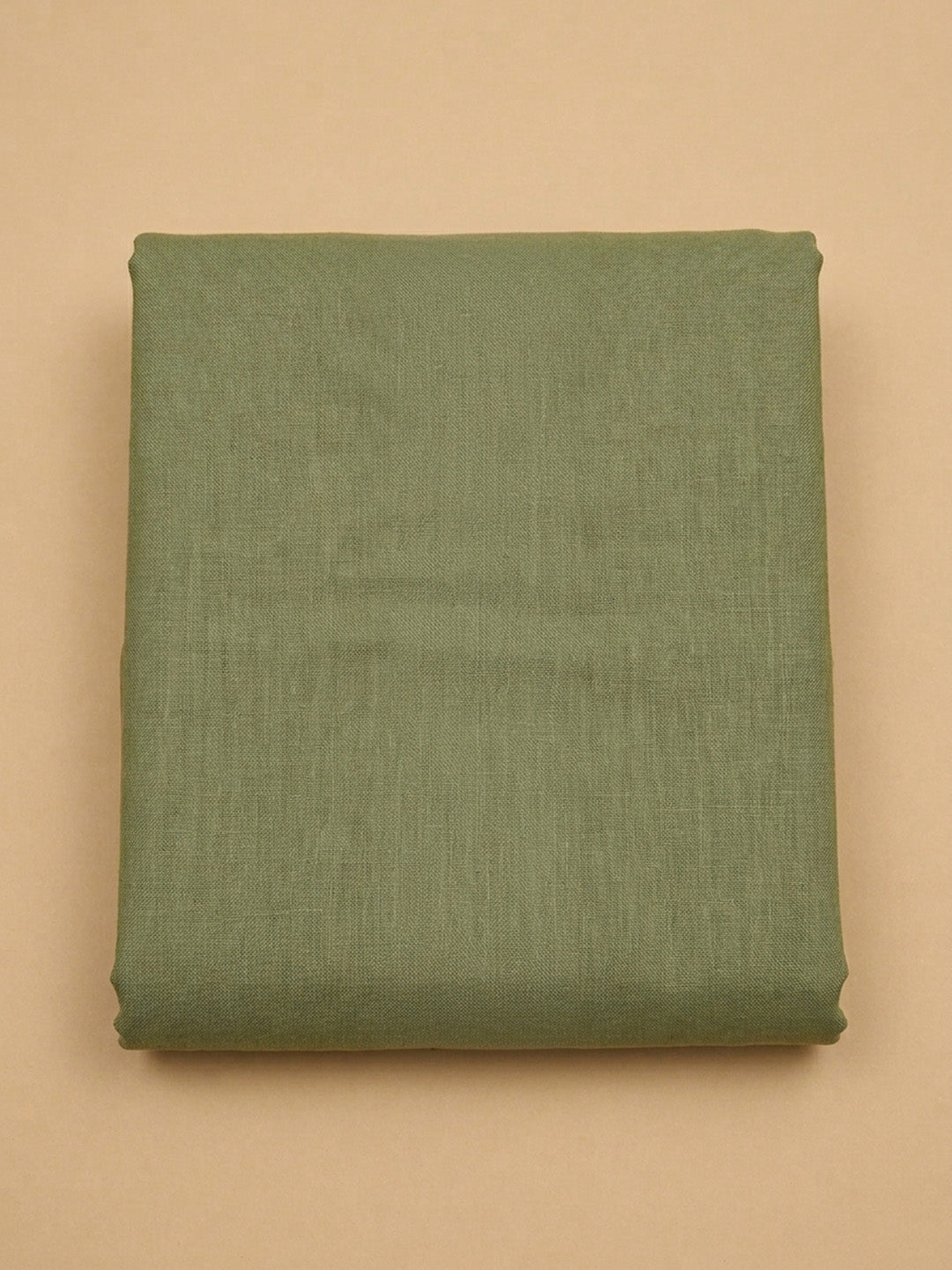 Pista Green Printed Linen Blend Unstitched Dress Material