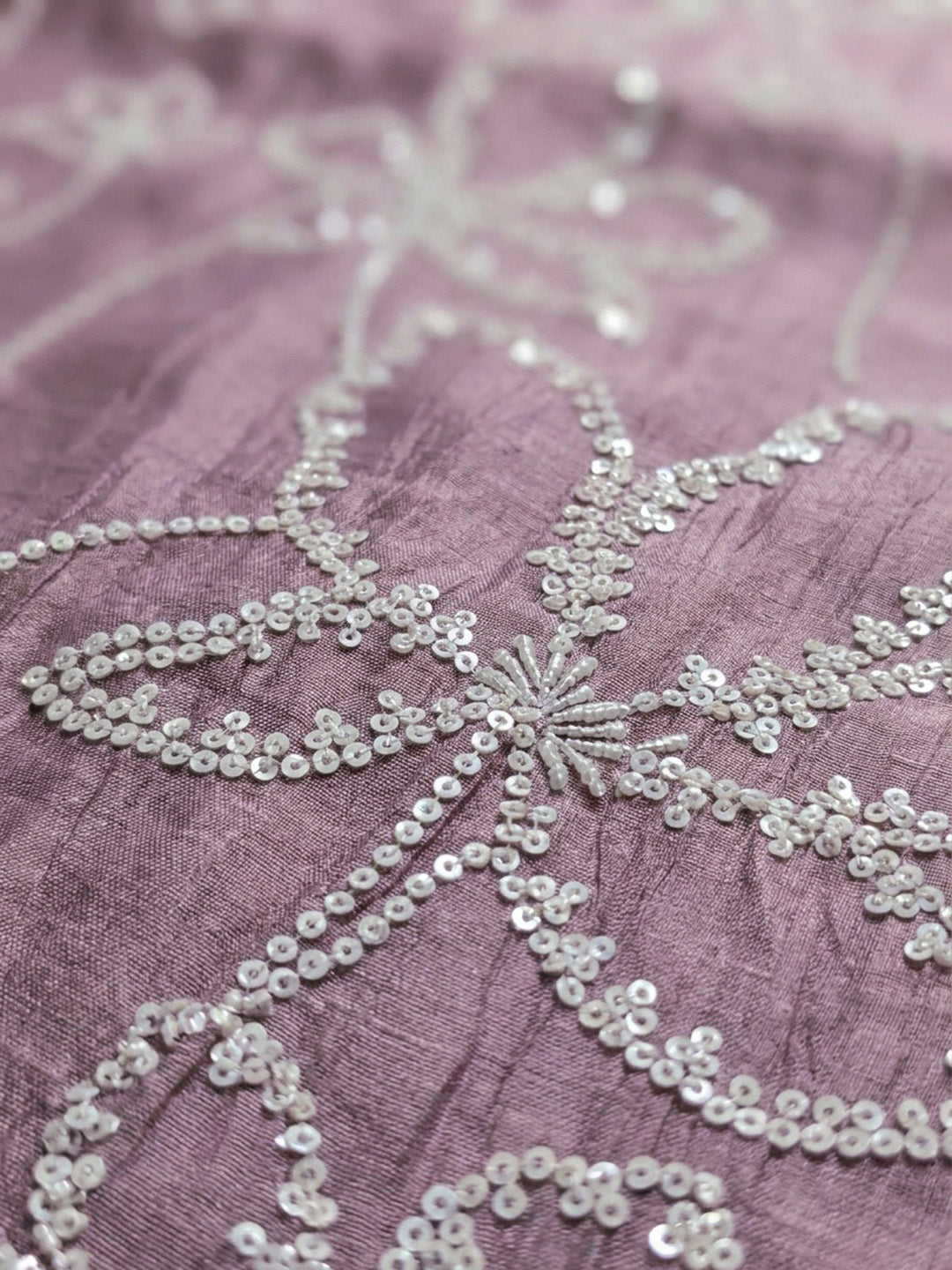 Onion Pink Embroidery Chanderi Unstitched Dress Material