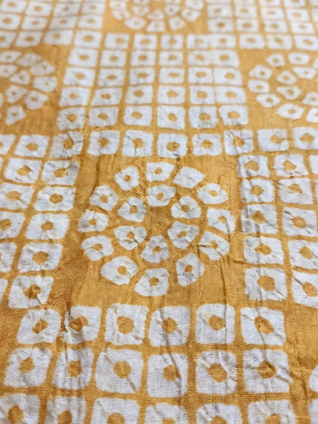 Mustard Printed Cotton Blend Unstitched Suit &amp; Pant With Cotton Dupatta