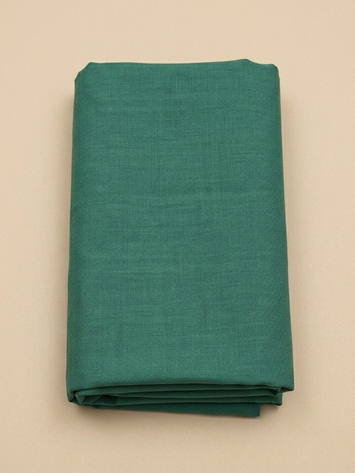 Rama Green Printed Linen Blend Unstitched Dress Material