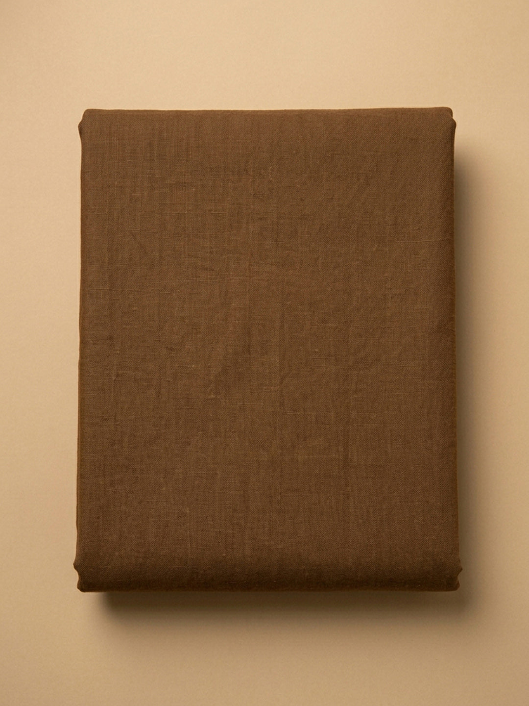 Rust Printed Linen Blend Unstitched Dress Material