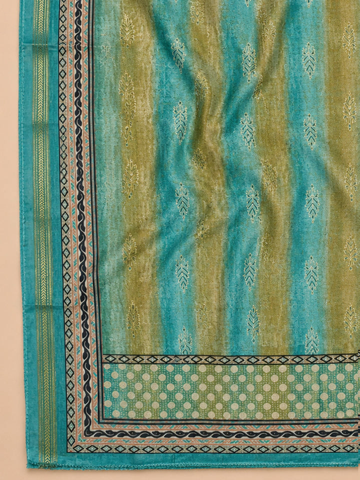 Firozee Printed Linen Blend Unstitched Dress Material