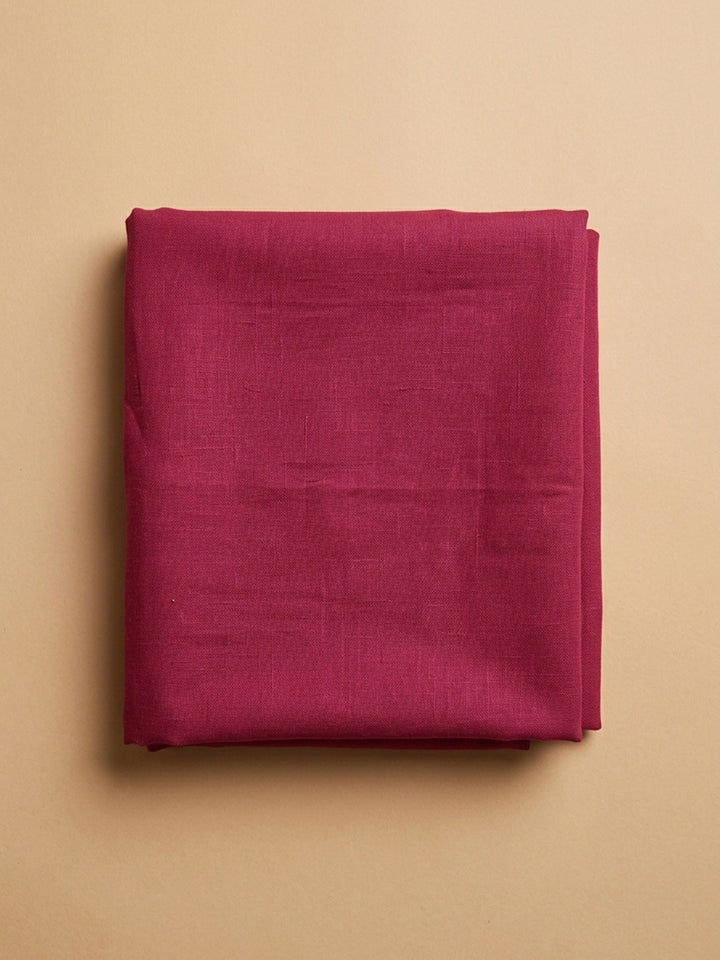 Onion Pink Printed Linen Blend Unstitched Dress Material
