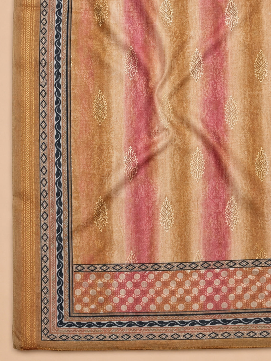 Purple Embroidery Chanderi Unstitched Dress Material